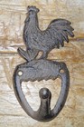 Cast Iron Rooster Towel Hanger Coat  Hat Hooks  Key Rack  Hen Hook Chicken