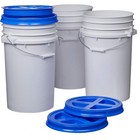 Airtight Heavy Duty Plastic Bucket W  Gamma Seal Lid Food Storage   More New