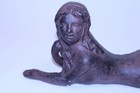 Vintage Large Cast Iron Mermaid Figurine Decor door Stop 17  Long 5 25  Tall 