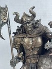 Veronese Loki Viking Warrior Bronze Finish Statue Dragon Wolf Norse Mythology