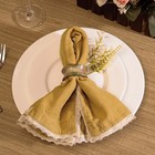 Fingercraft Cotton Muslin Double Gauze Napkins 4-pack W  Lace  Pre-shrunk