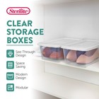 Sterilite 6 Qt Storage Box  Stackable Plastic Container  Home Organizer  12 Pack