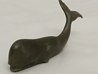 Hudson Pewter Whale Miniature Figurine Vintage Mid Century Signed Euc