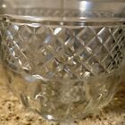 Vintage Mcm Pressed Glass Ice Bucket W Hammered Metal Handle