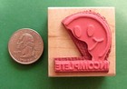  incomplete  -  Wood Mounted Rubber Stamp
