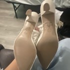 A New Day Ivory Lace Slingback Pointed Toe Bridal Heels Low Heel