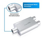 Universal Mufflers Performance Automotive Exhaust 3  In - 2 25  Dual Out Silver