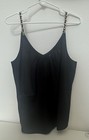 Inc International Concepts Women s Black Solid Chain Accent Camisole Top Xl