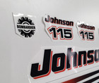 Johnson 115hp Saltwater Outboard Decal Set 2002 4-cyl Sticker Replacement Kit
