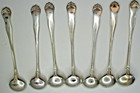 Antique Victorian Sterling Silver 925 Plated Ice Cream Soda Spoons Set 7