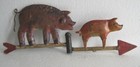 Vintage Old Pig With Piglet Weather Vane Pig Weathervane