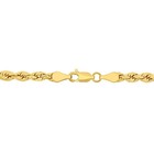 Amour 10k Solid Yellow Gold 4mm 20  Rope Chain Necklace And Bracelet Set