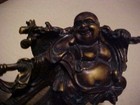  Bronze Oriental Figurine  Ornate  Intricate Detail