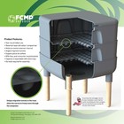 Fcmp Outdoor Essential Living Composter 2-tray Worm Vermicomposter Bin