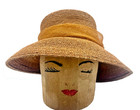Vintage Handmade Neiman Marcus Straw Sun Hat Italy Beach Resort Travel Stunning 
