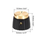 4pcs Potentiometer Knob Style Amplifier Knob Black With Gold Cap Volume Control