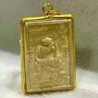 Pahuraman Gold Pendant Talisman Cloth Hanuman Lp Maha Sila Thai Buddha Amulet