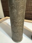 Pair Highly Decorated Dated 1917 Ww1 Trench Art Brass 75mm