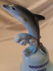 Vintage Brookfield Zoo Chicago Dolphin Souvenir Ceramic Bell Made In Japan Ec