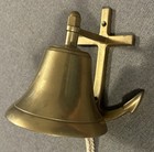 Vintage Antique Anchor Wall Mount Solid Brass Sailor Nautical Ship Bell 