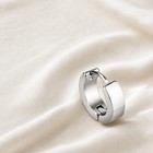 Single Stainless Steel Huggie Hoop Earring Black Or Silver Tone Unisex