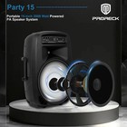 Proreck Party 15 Powered Dj Speaker System 15   2000w Bluetooth Pa Speakers