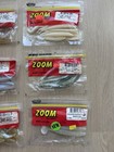 Zoom Super Fluke Soft Plastic Baits Lures Mixed Lot Of 9 Vintage Fishing