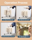 Electric Bar Or Winery Wine Glass Polishing Machine  5 Polishing Heads  Silver