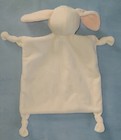 Dandee Cream White Baby Security Blanket Knot Lovey Rattle