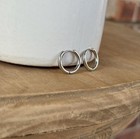 Silver Huggie Hoop Earrings