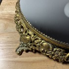 Hollywood Regency Mirror Vanity Dresser Perfume Tray Gold Trinket 10    Diameter