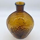 Vintage Clevenger Bros  Glass Works Brown Glass Bottle Decanter Eagle   Grapes