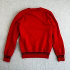 Play Comme Des Garcons Pullover Sweater Red Kids Small V-neck Long Sleeve