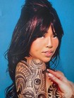 Original Tim Lehi Signed Mandy Lyn Traditional Tattooed Woman Photo Poster Print