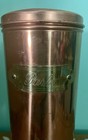 Copper With Brass Pasta Spaghetti Storage Container Canister Vintage 11 X 3 1 2