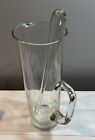 Vintage Mcm Handmade Glass  Martini 12    Pitcher Glass Stir Stick