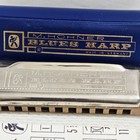 Vintage M Hohner Blues Harp Harmonica With Case - Made In Germany 