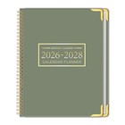 Green Hardcover Monthly Planner 2026-2028 - 3 Year Calendar 2026-2027-2028