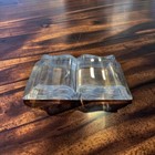 Saint Louis Crystal  open Book  Paperweight France - Fine Desk Art