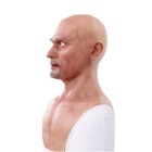 Realistic Old Man Face Masks Movie Props Crossdresser Silicone Hoods Headwear