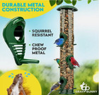 Bird Feeder Vintage Squirrel Proof Hanging Metal Tubes Seed Food Outdoor Garden