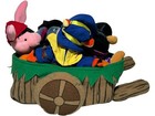 Disney Halloween Winnie The Pooh Wheelbarrow Mini Bean Bag Plush Set Retired