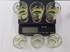 Vintage Lot Of Six Davy Crockett Water Glasses  Fired On Paint Design  