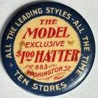 C1920s The Model Exclusive  1 Hatter Boston Ma 1 75  Celluloid Mirror