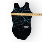 Gk Elite Girls Child Large Cl Black Blue Bling Sparkle Gymnastics Dgc Leotard