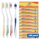 100 Pack Toothbrush Standard Classic Medium Soft Toothbrush Bulk Individually   