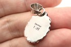 Signed Native American Navajo Made Sterling Silver Turquoise Pendant