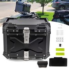45l Motorcycle Top Case Rear Tail Box Waterproof Luggage Trunk Storage Aluminum