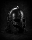Medieval Viking Helmet Chainmail Steel Dark Warrior Larp Cosplay Armor