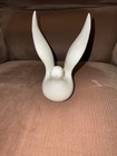 Pair Of Shiny White Ceramic Doves